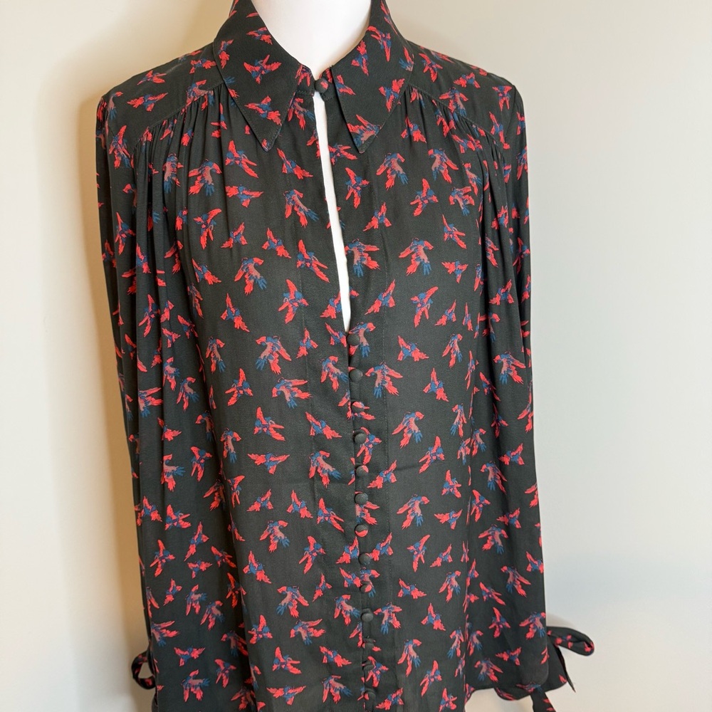 Free People Button Down Blouse Size S - Picture 3 of 5